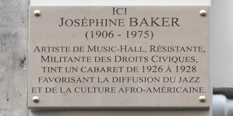 Josephine Baker plaque